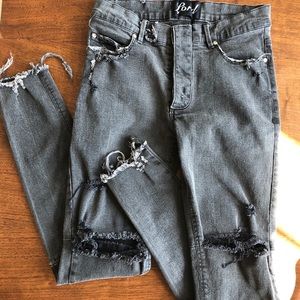 Rare! Lord Studios Destroyed Stretch Denim Jeans